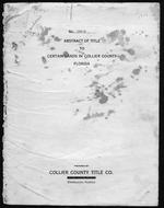Abstract of title for land in Collier County