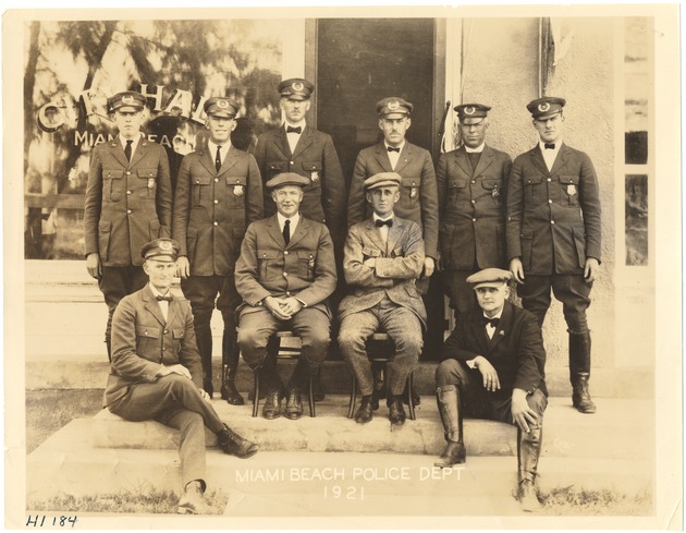 Miami Beach Police Department standing in front of Miami Beach City Hall
