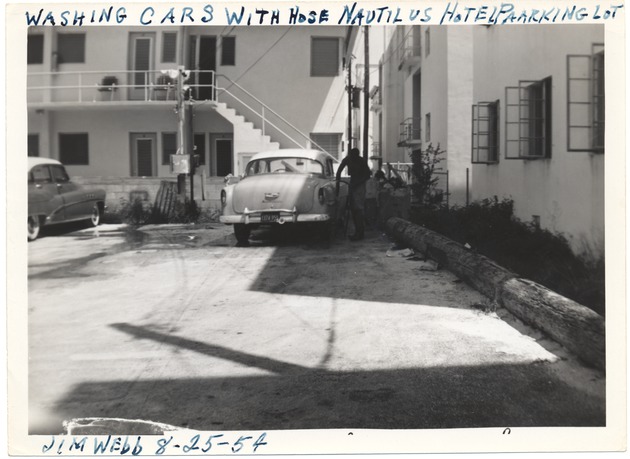 Man washing car