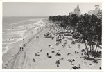 Sunbathers and swimmers at Lummus Park