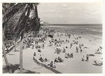 Sunbathers and swimmers at Lummus Park