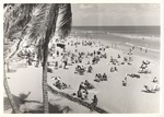Sunbathers and swimmers at Lummus Park