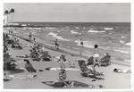 Sunbathers and beach goers on Miami Beach