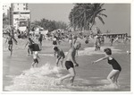 People playing in the water on Miami Beach