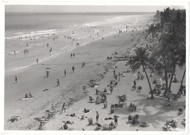 Beach goers enjoying Miami Beach