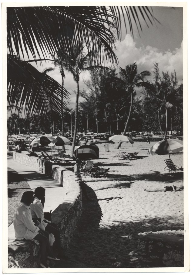 Lummus Park rock wall and beach