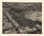 Aerial view of parking lot behind Lincoln Road and Washington Avenue