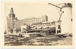 Roney Plaza pool and windmill damaged by the 1926 hurricane