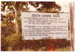 South Shore Park Redevelopment Project sign