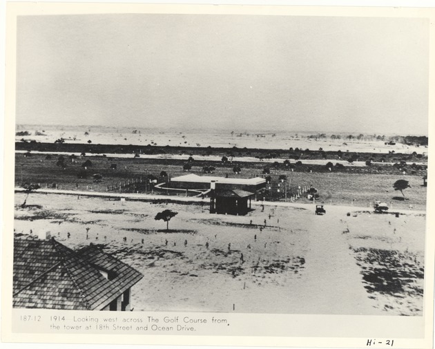 Looking west across The Golf Course from the tower at 18th Street and Ocean Drive