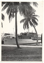 Docked yacht on Miami Beach