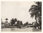 Boat moving through Miami Beach waterway