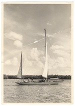 Sailboat off of Miami Beach