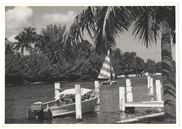 Two boats in waterway