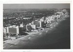 Looking north from over the ocean showing the Seville, Sea Isle, Sans Souci, Saxony, Versailles, Fontainebleau, and Doral Hotels
