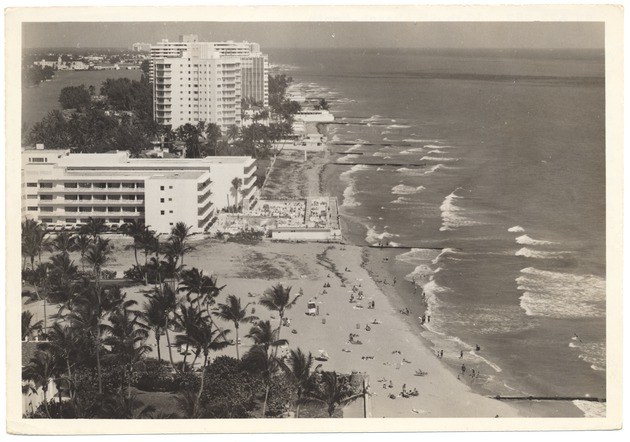 Looking north from the Forty-Sixth Street Beach, showing the Executive House - 