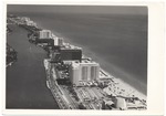 Looking north from the Eden Roc to the the Mimosa, Doral, and Crystal Hosue Hotels, with North Beach in the distance