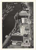 Looking north from the Doral Hotel, showing the Executive House, Crystal, House, and the Allison Island Bridge