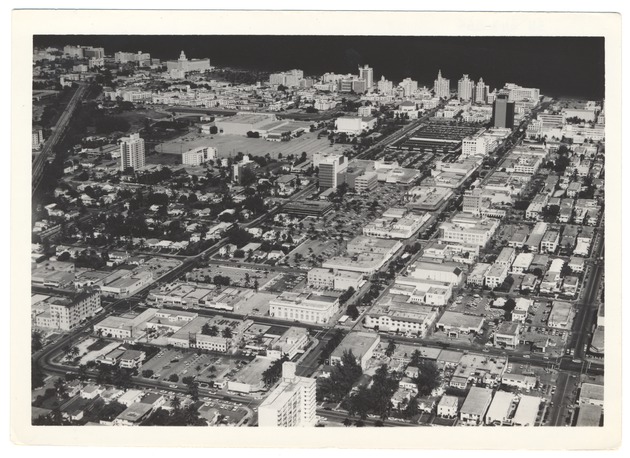 Miami Beach looking northeast from Lincoln Road and West Avenue. Dade Boulevard on the left - 