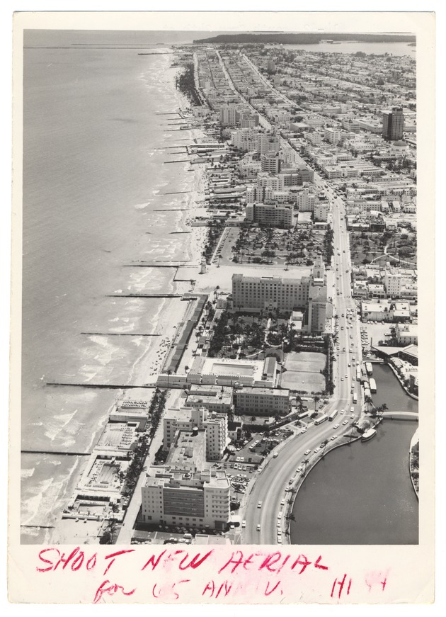 Looking south from 24th Street over Lake Pancoast. Showing the Promenade Hotel and the Government Cut and Fisher Island in the back - 
