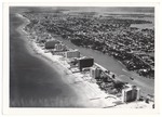Looking southwest showing the Eden Roc Hotel, the Spite Wall, Indian Creek, the Government Cut and Fisher Island