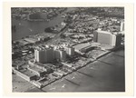 Looking northwest from 67th Street. Showing the Bel Aire, the Deuville, the Monte Carlo, and the Sherry Frontenac Hotels, and the King Cole Apartments in Normandy Isle