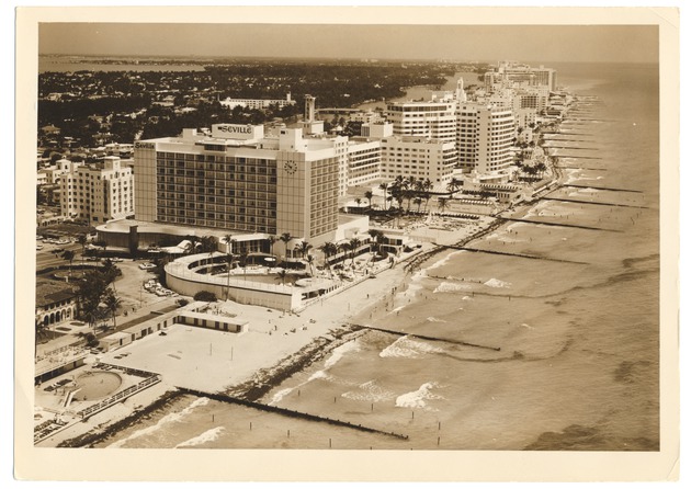 Looking northwest showing from the Seville Hotel to the Fontainebleau Hotel - 