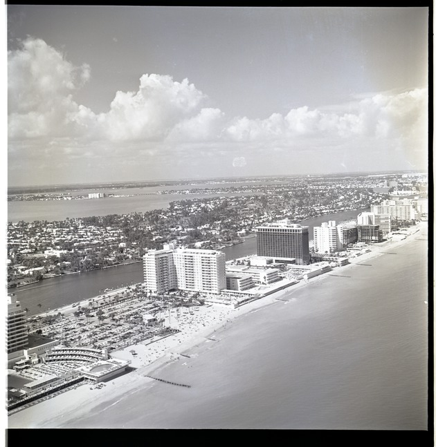 Wide view of Miami Beach on a Cloudy Day