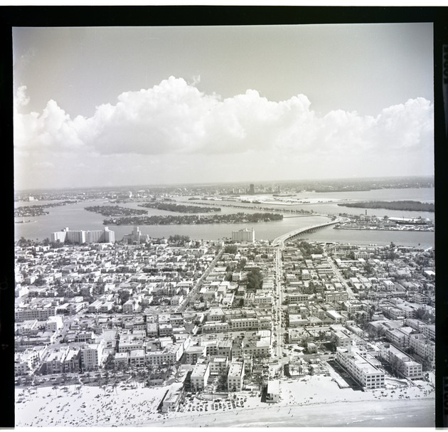 West across Miami Beach to the Venetian Causeway and islands