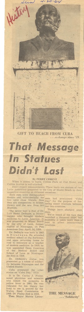 That message in statues didn't last - Clipping, recto: That Message In Statues Didn't Last