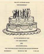 Miami Beach 71st Anniversary and Groundbreaking Pamplhet