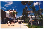 Lincoln Road looking west from Meridian Avenue. The Van Dyke Hotel in the back