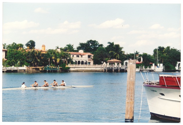 Four Sweep Rowers on Indian Creek - 