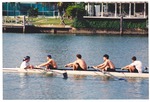 Four Sweep Rowers and coxswain on Indian Creek