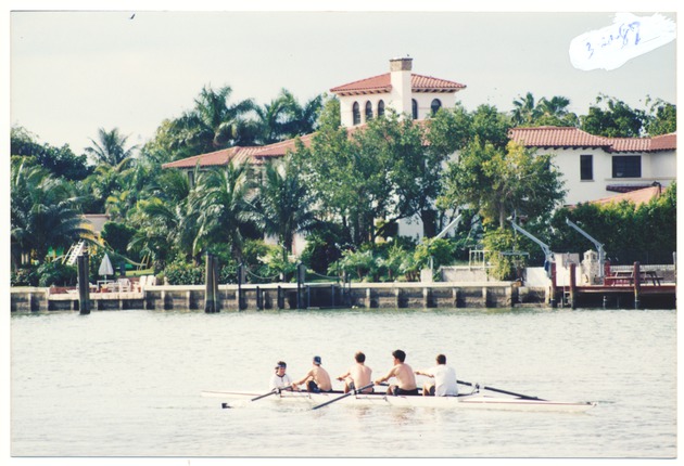 Four Sweep Rowers and coxswain on Indian Creek - 