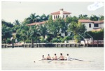 Four Sweep Rowers and coxswain on Indian Creek