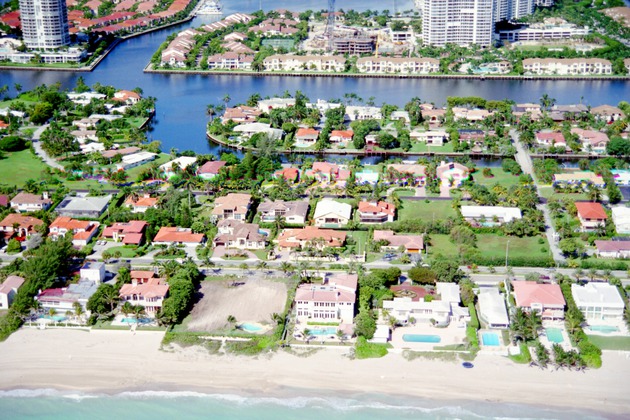 Looking west over Golden Beach