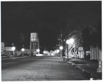 Miami Beach water tower on Alton Road at night
