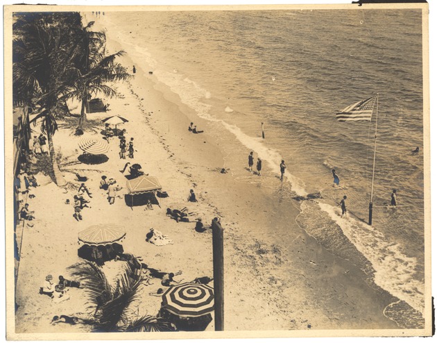 Beach scene at the Miami Beach Casino