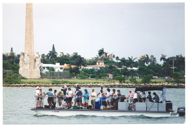 Boat scene during film shoot on Star Island