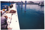 Dock scene during film shoot on Star Island