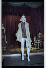 Model walking on runway