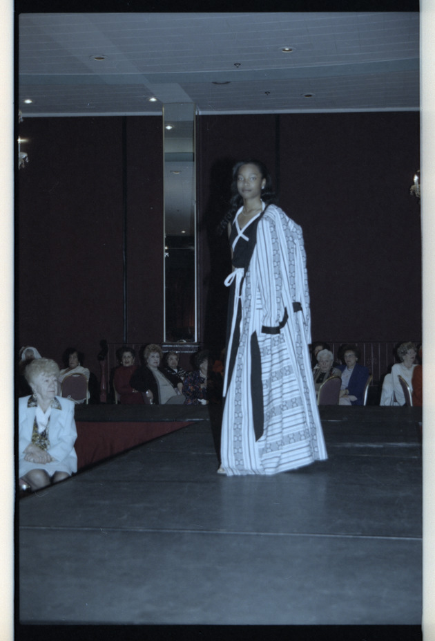 Model on runway
