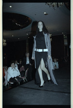 Model walking on runway