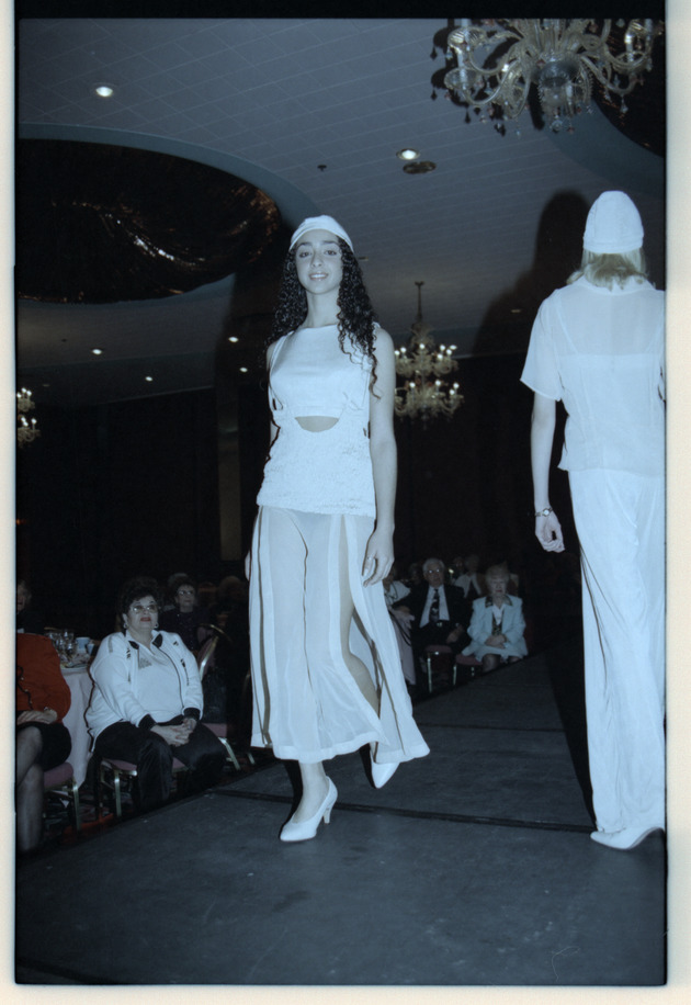Model on runway