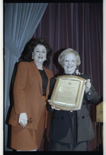 Judy Drucker receiving plaque