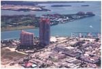 Aerial views of Miami Beach looking north and south and Fisher Island