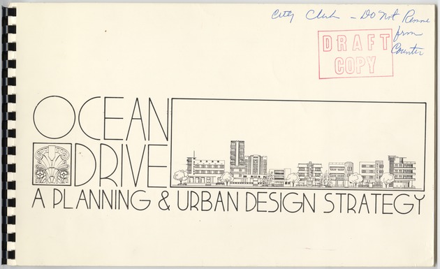 Ocean Drive: a planning & urban design strategy - Cover: Ocean Drive: A Planning & Urban Design Strategy.