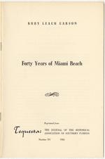 Forty years of Miami Beach