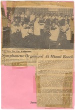 Symphonette organized at Miami Beach